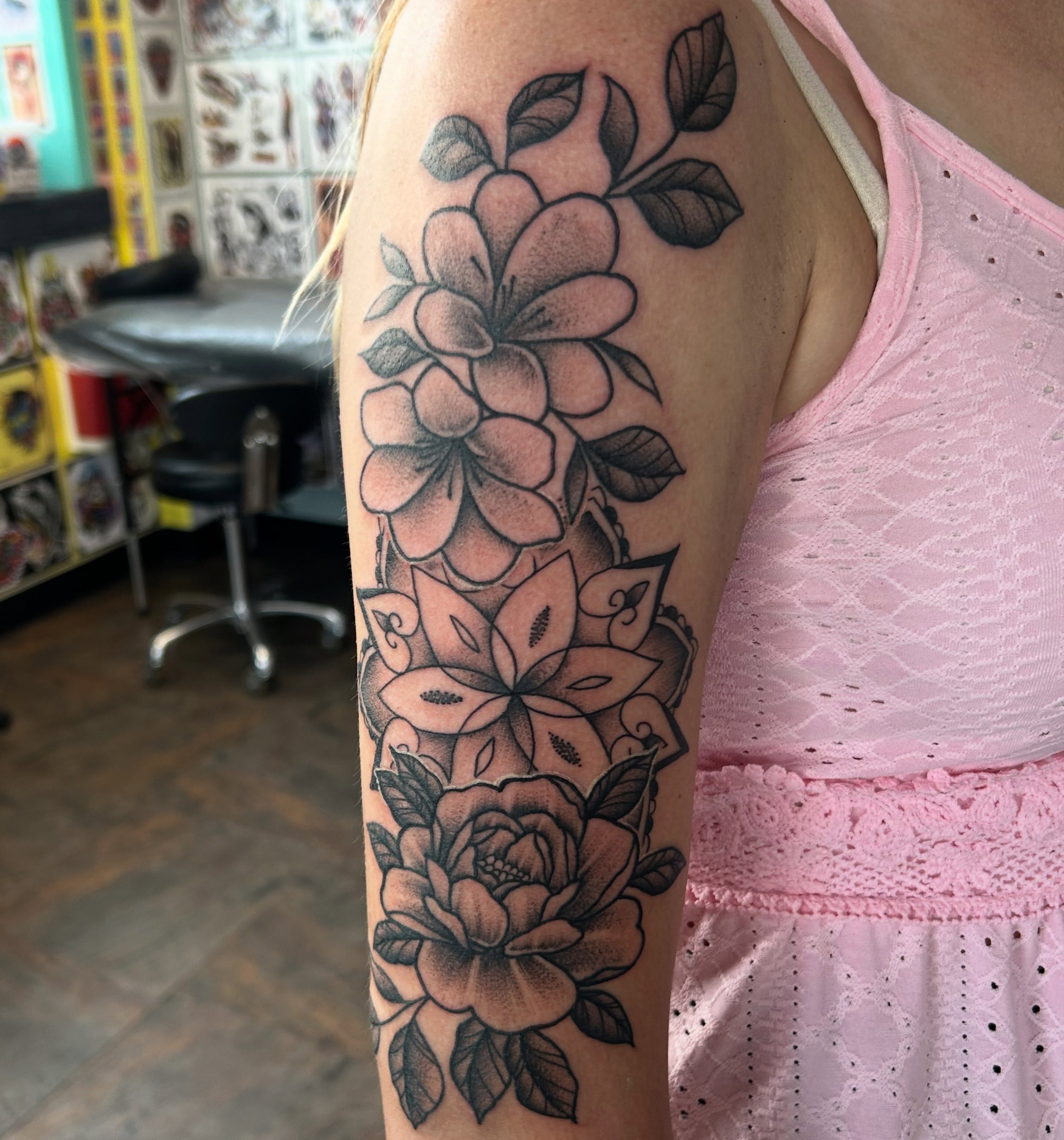 Tattoo by @inkbybray — black_and_grey