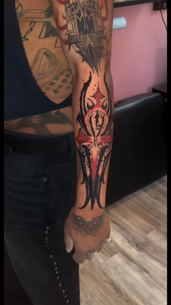 Tattoo by @kinetictattoos — blackwork, geometric
