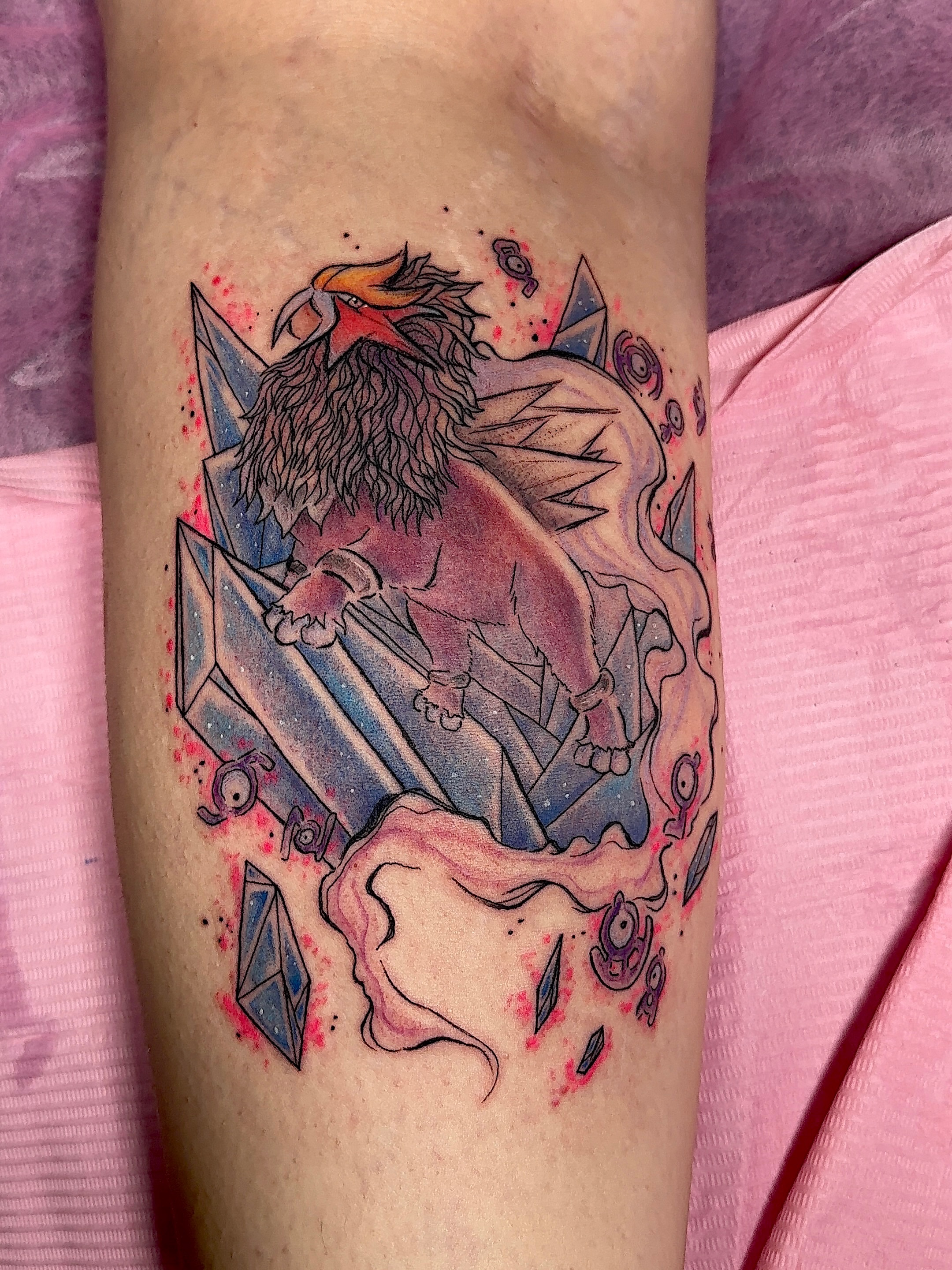 Tattoo by @nekomontattoo โ geometric, watercolor
