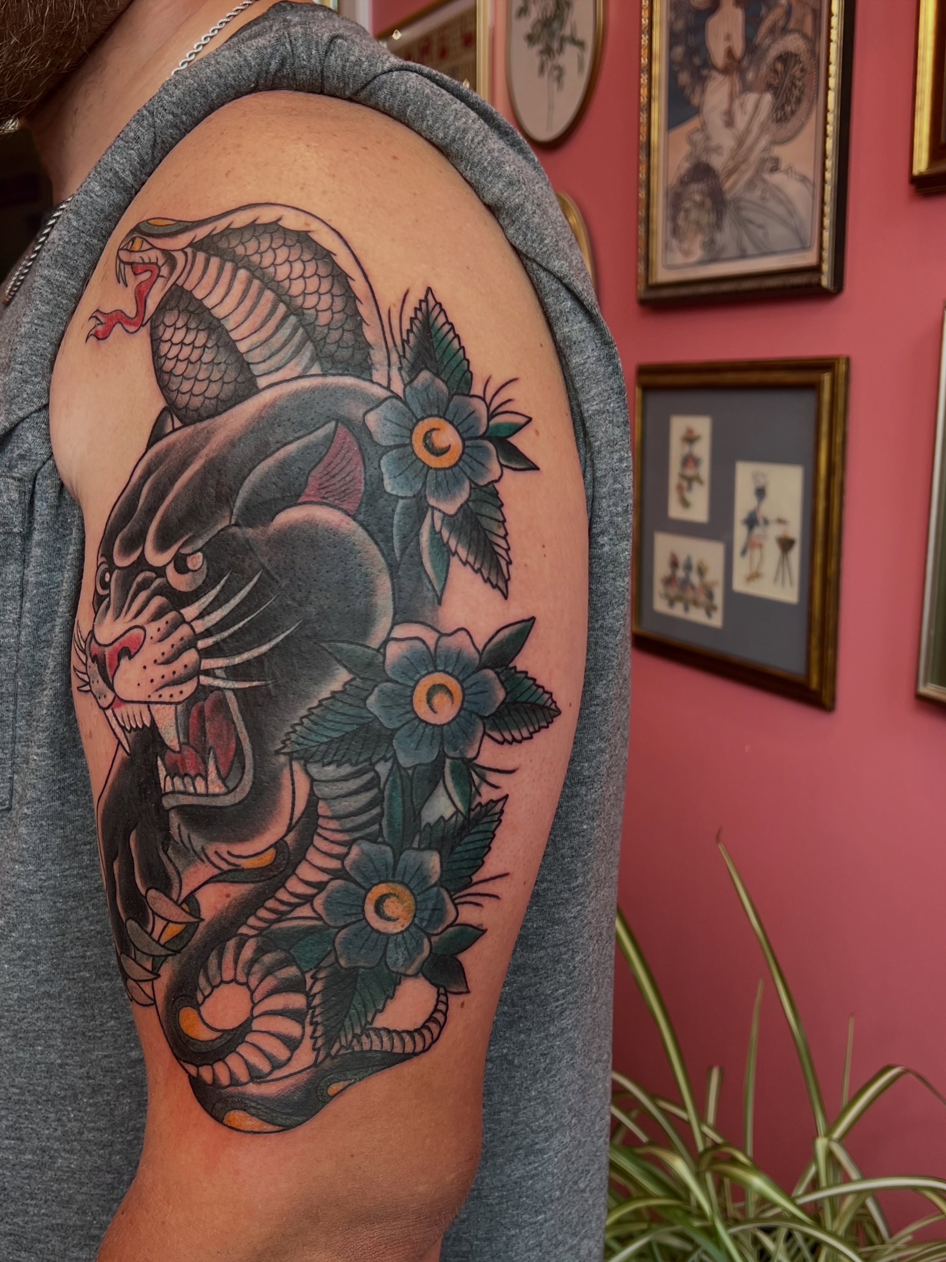 Tattoo by @laurenkelleetattoos — american_traditional, neo_traditional