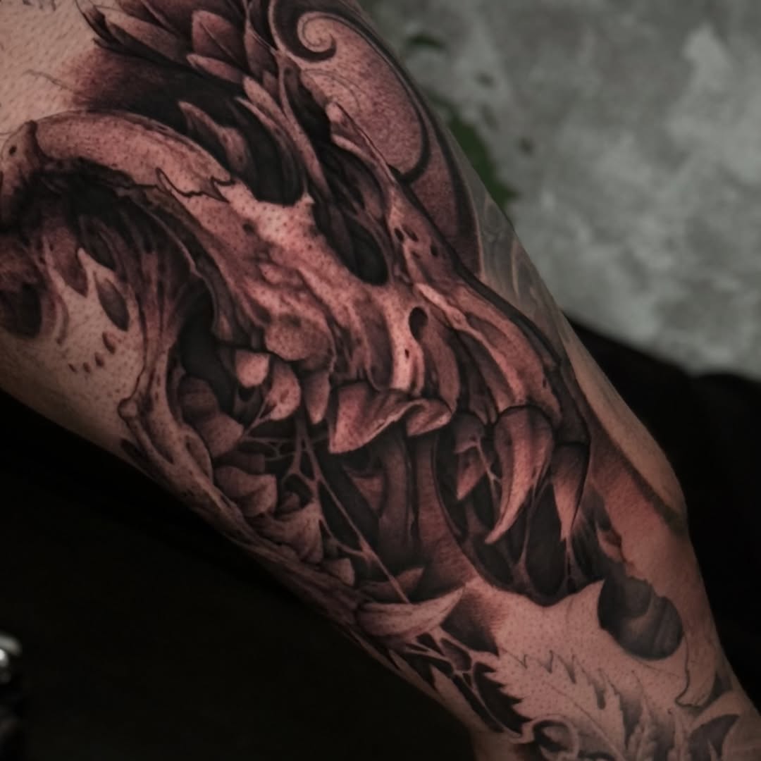Tattoo by @jameshallcreative — realism, dark_realism
