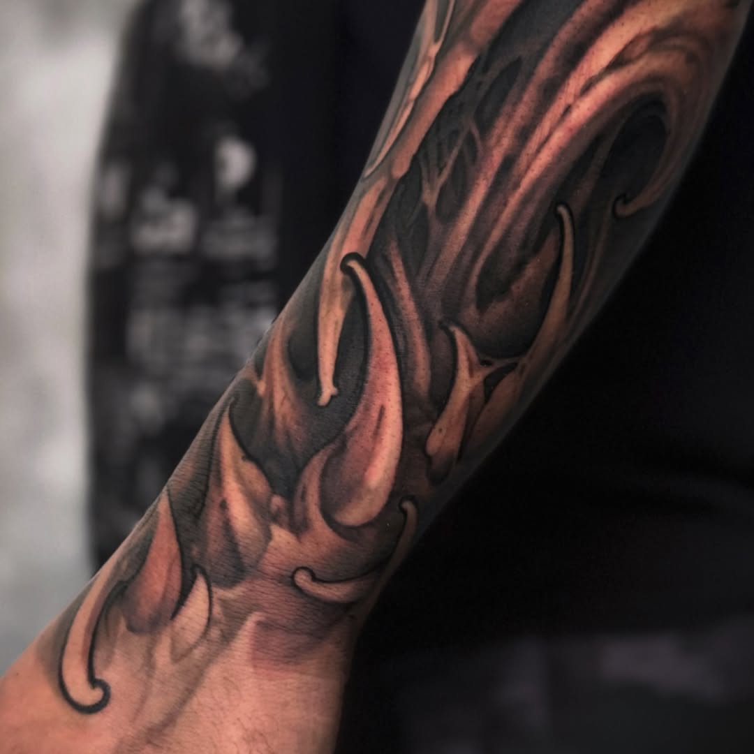Tattoo by @jameshallcreative — black_and_grey, realism