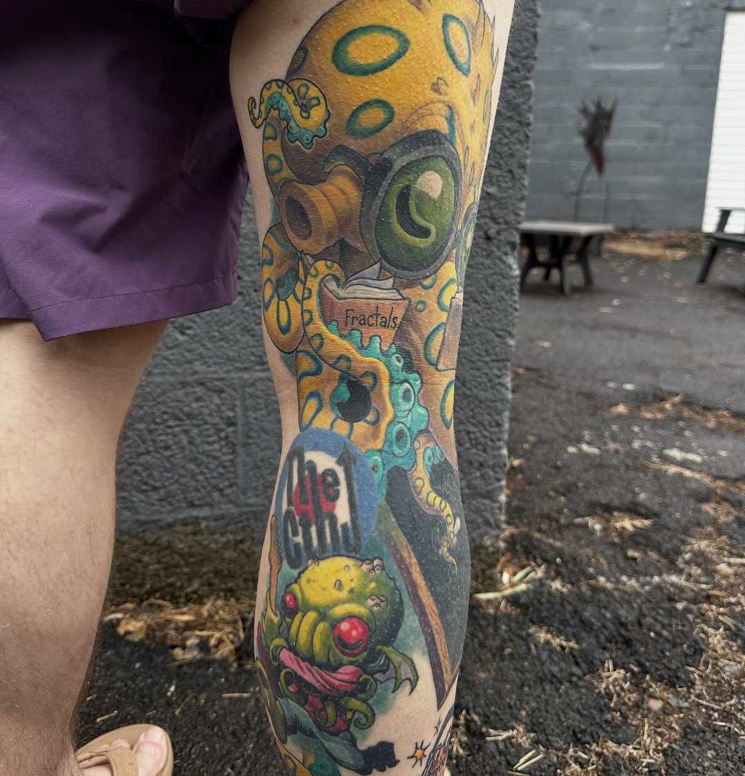 Tattoo by @shanebakertattoo — new_school, trash_polka