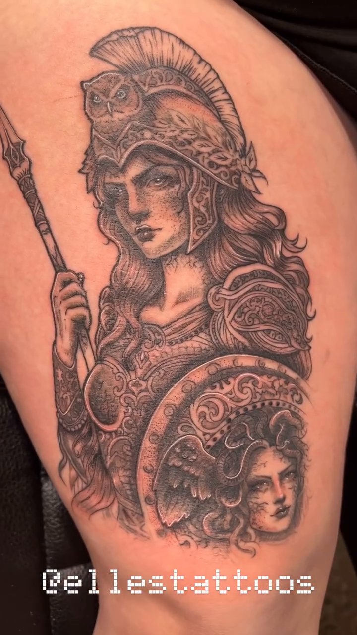 Tattoo by @ellestattoos — black_and_grey, realism