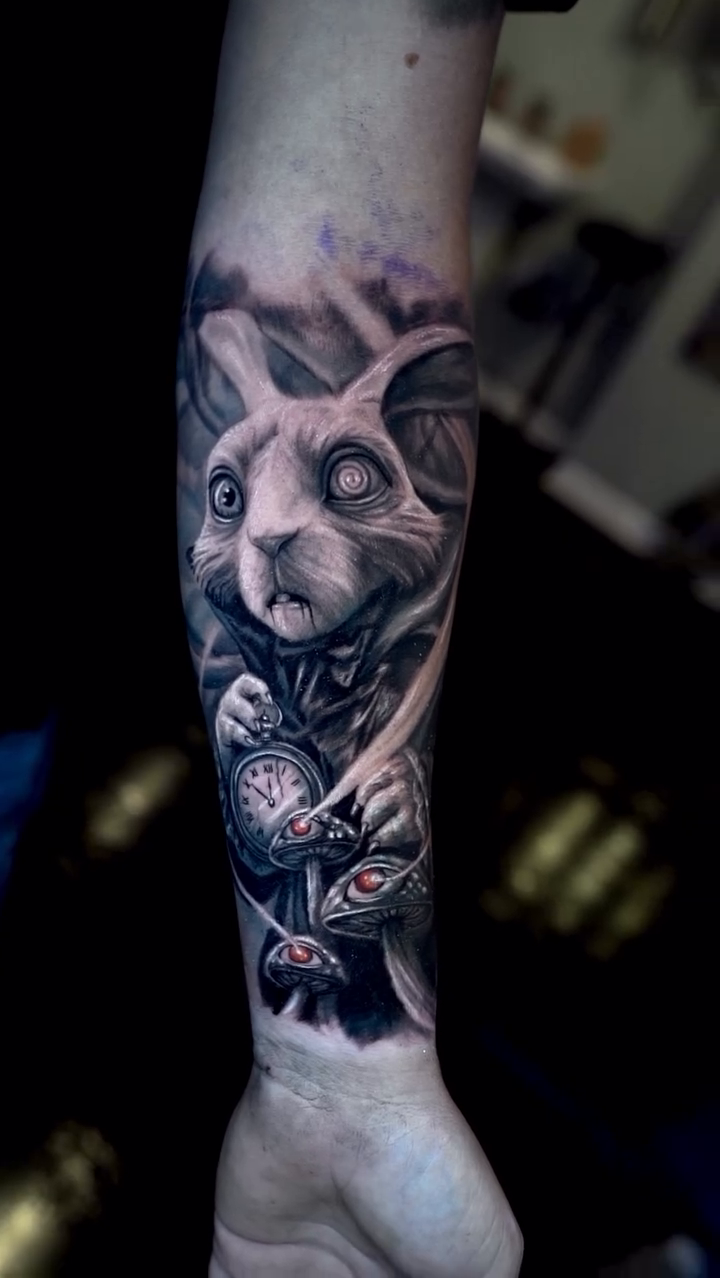 Tattoo by @devinmullentattoos — realism, dark_realism