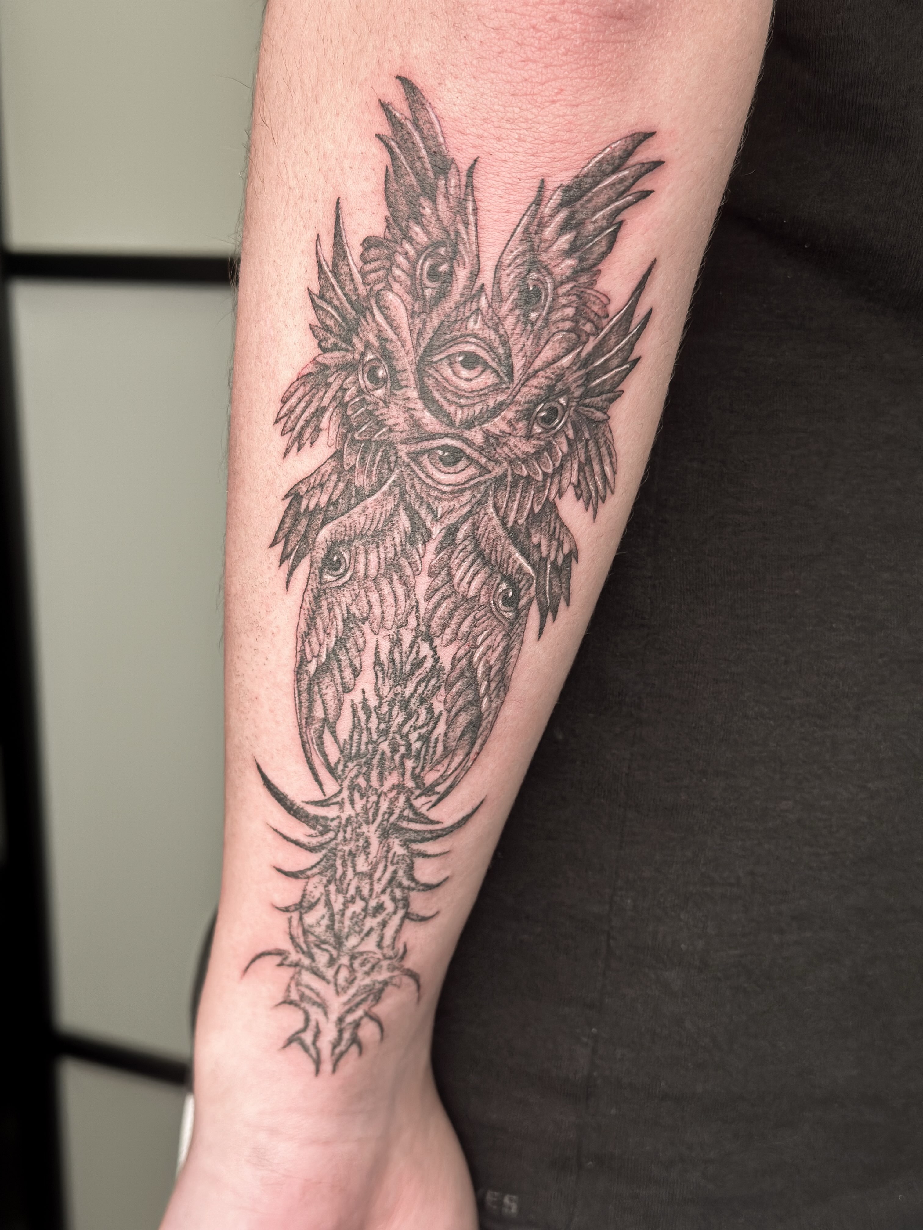 Tattoo by @kennartattoo — black_and_grey