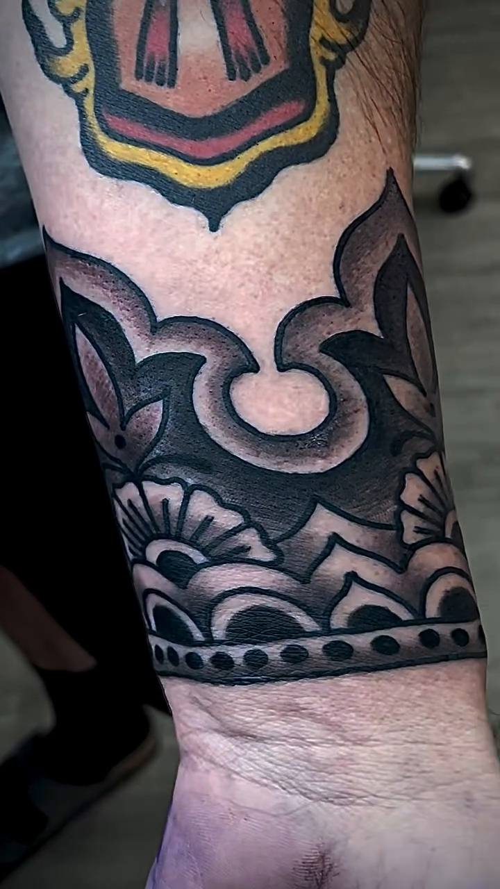 Tattoo by @franklinmint — black_and_grey, ornamental