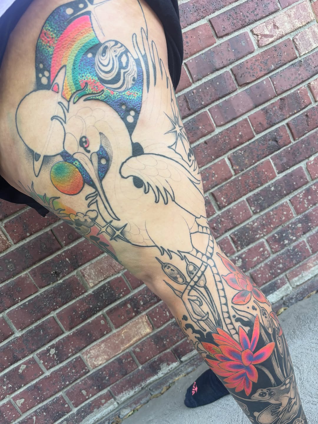 Tattoo by @carly.tattoos — new_school, trash_polka