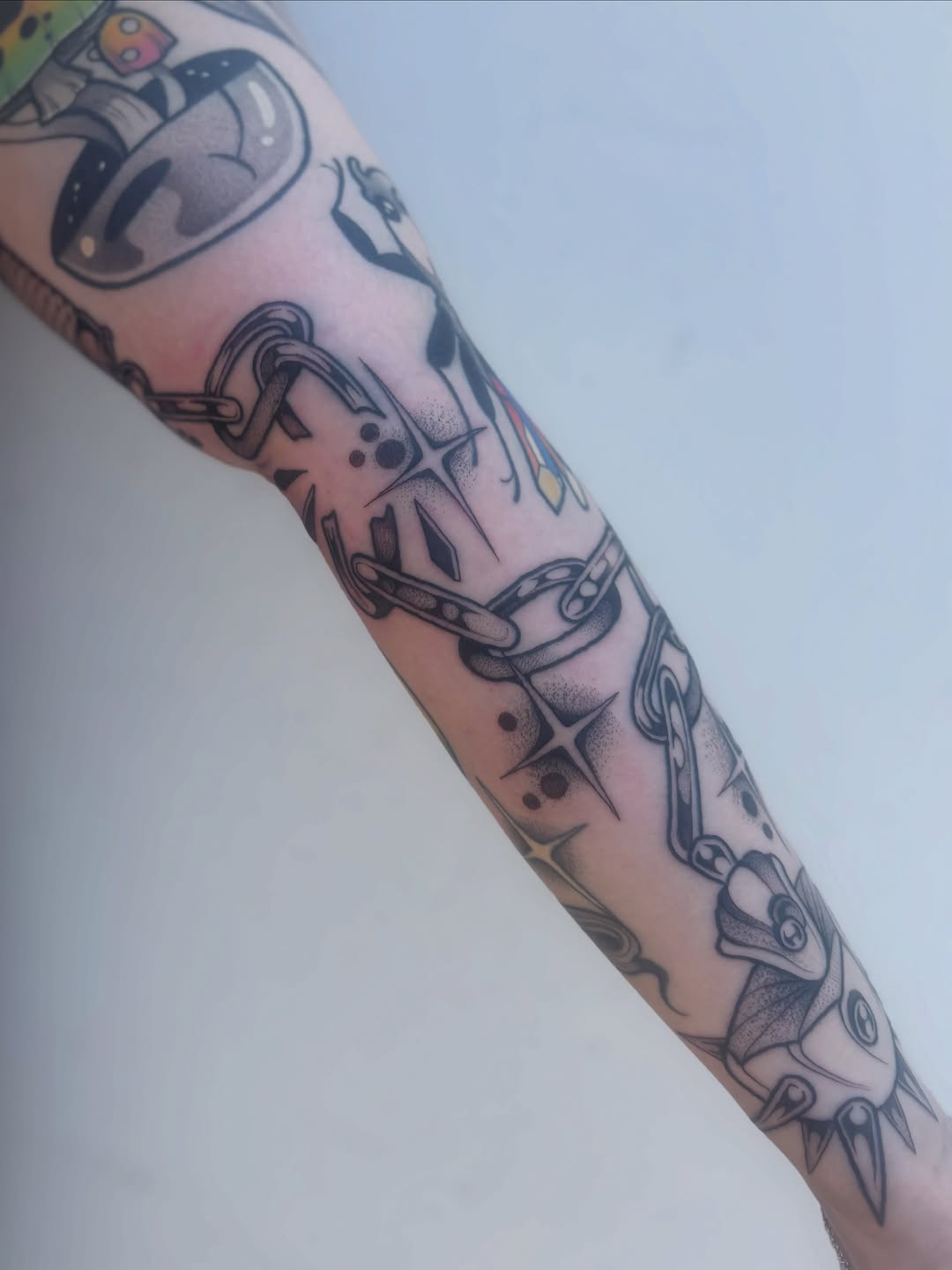 Tattoo by @carly.tattoos — black_and_grey, dotwork