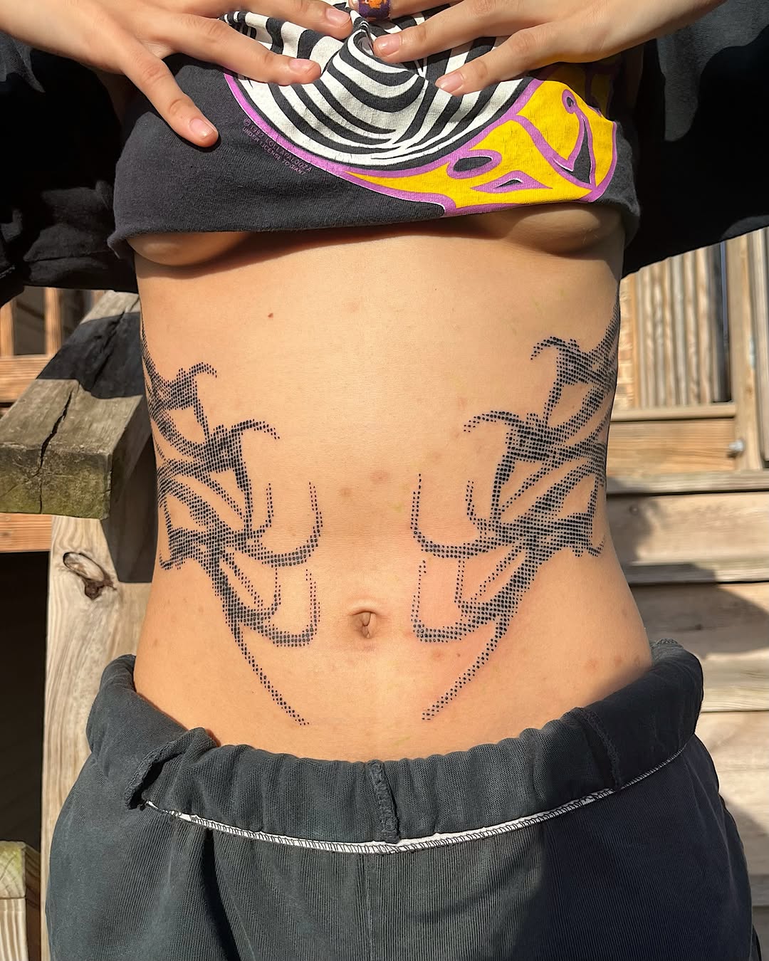 Tattoo by @sugarscab — dotwork, tribal