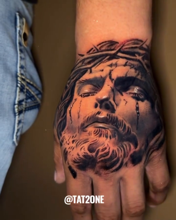Tattoo by @tat2one — realism, black_and_grey