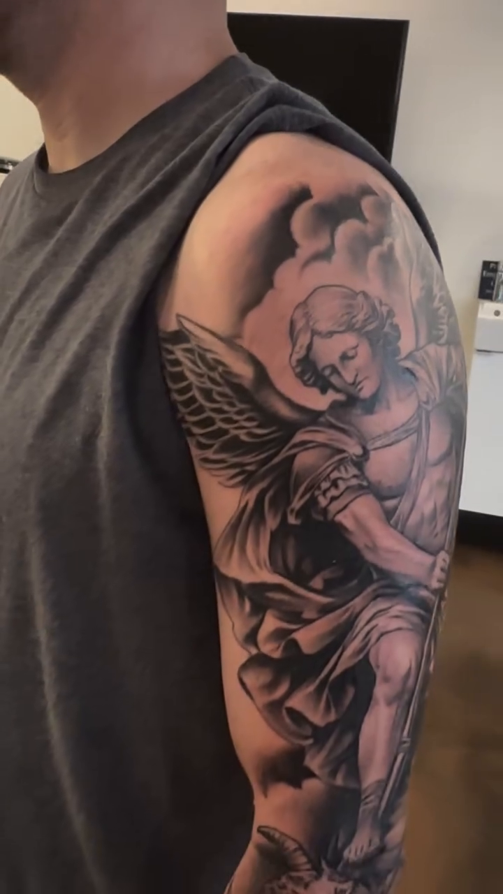 Tattoo by @arclighttattoo — realism, black_and_grey