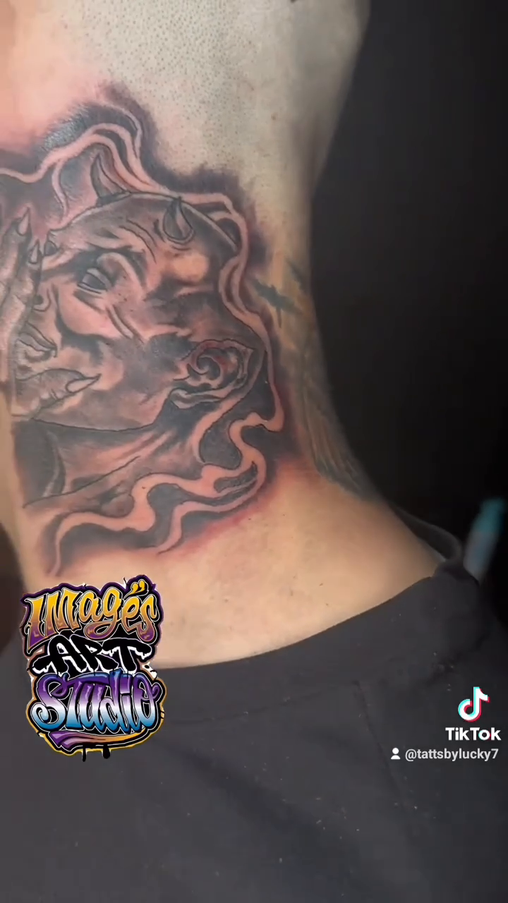 Tattoo by @tattsbylucky7 — black_and_grey, realism