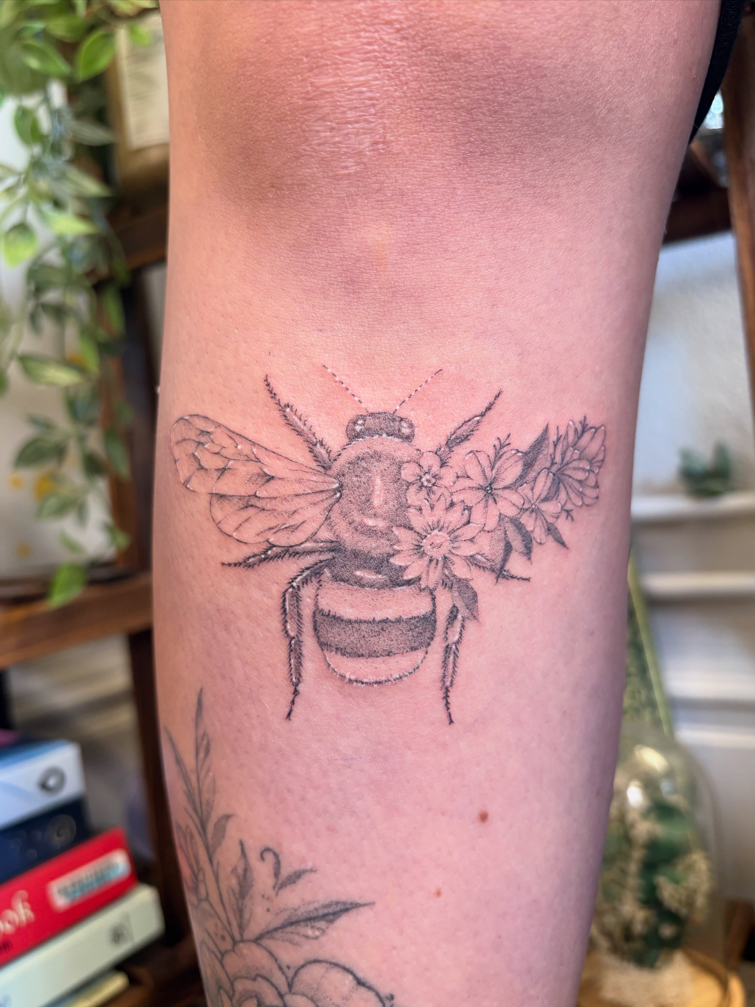 Tattoo by @amberloutattoo — dotwork, realism