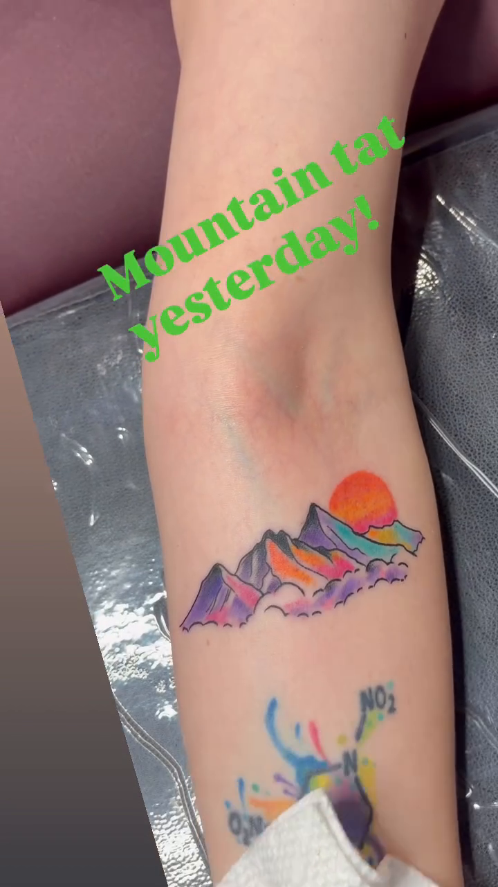 Tattoo by @rayscott_tattoo — geometric, watercolor