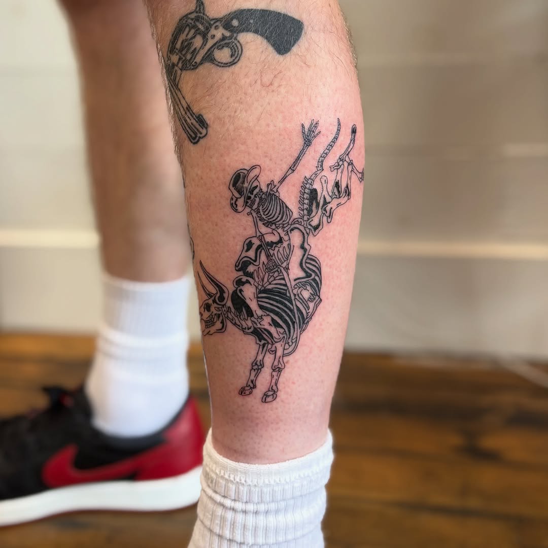 Tattoo by @sweetinktattoo — blackwork, illustrative
