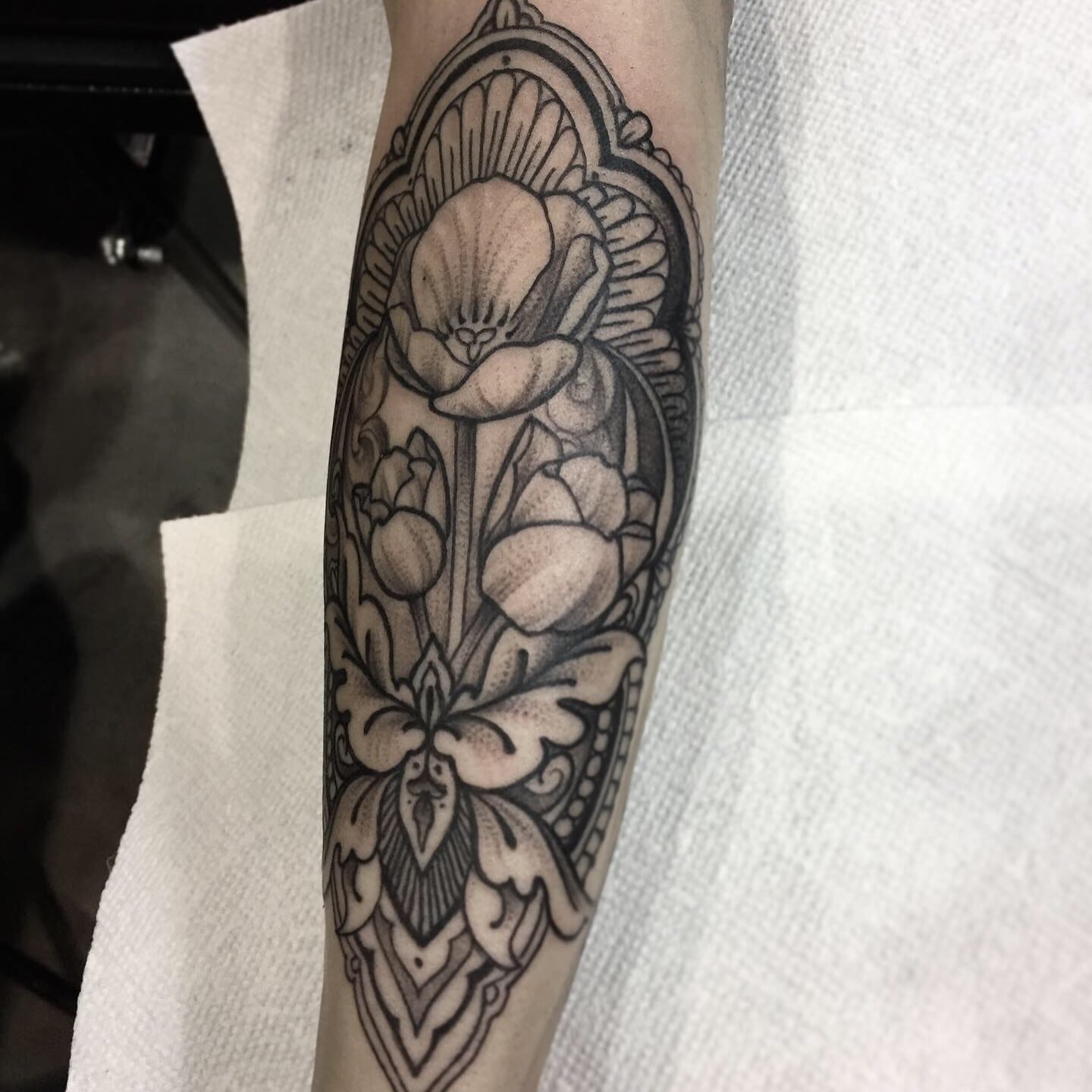Tattoo by @bystevemartin — black_and_grey, ornamental