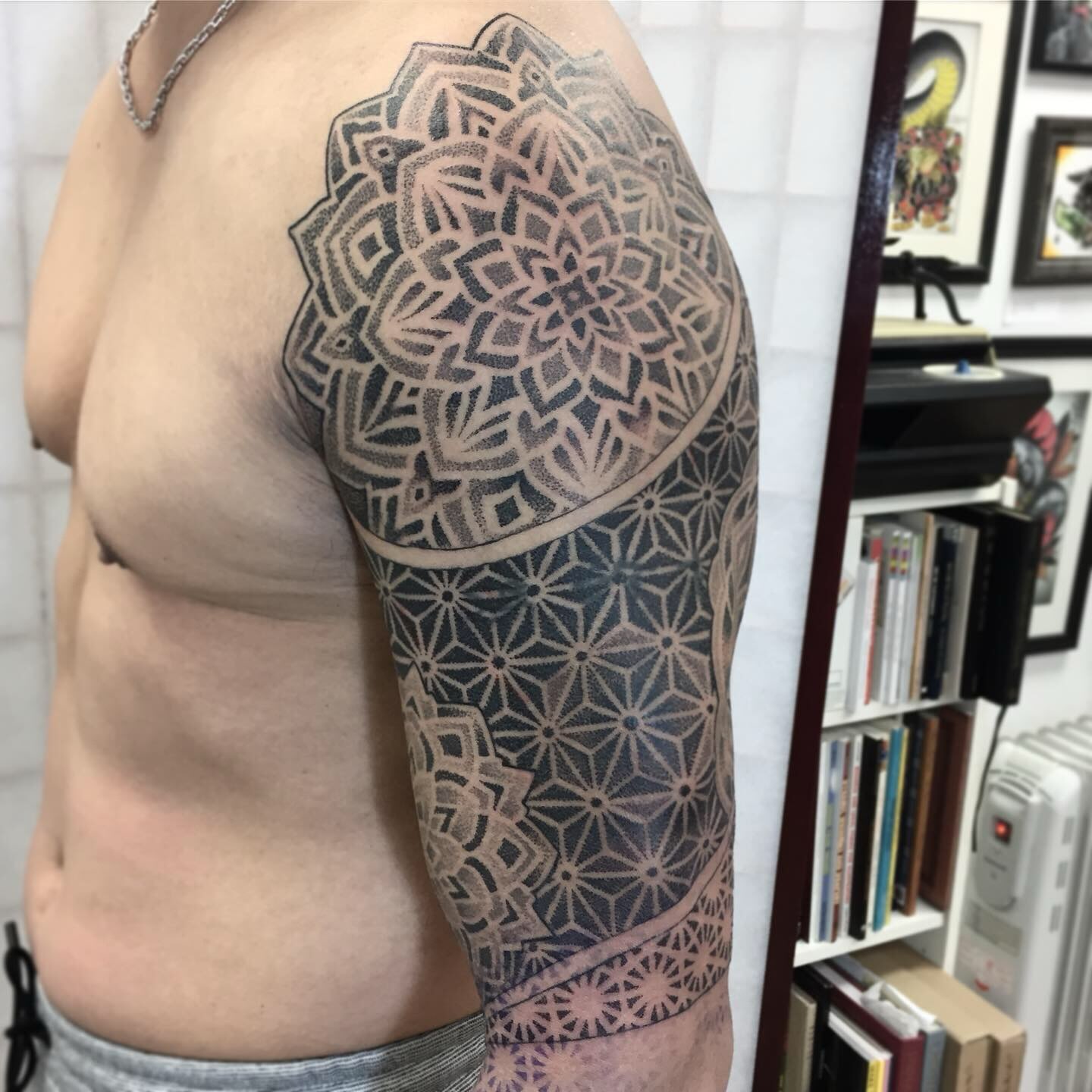 Tattoo by @bystevemartin — dotwork, geometric