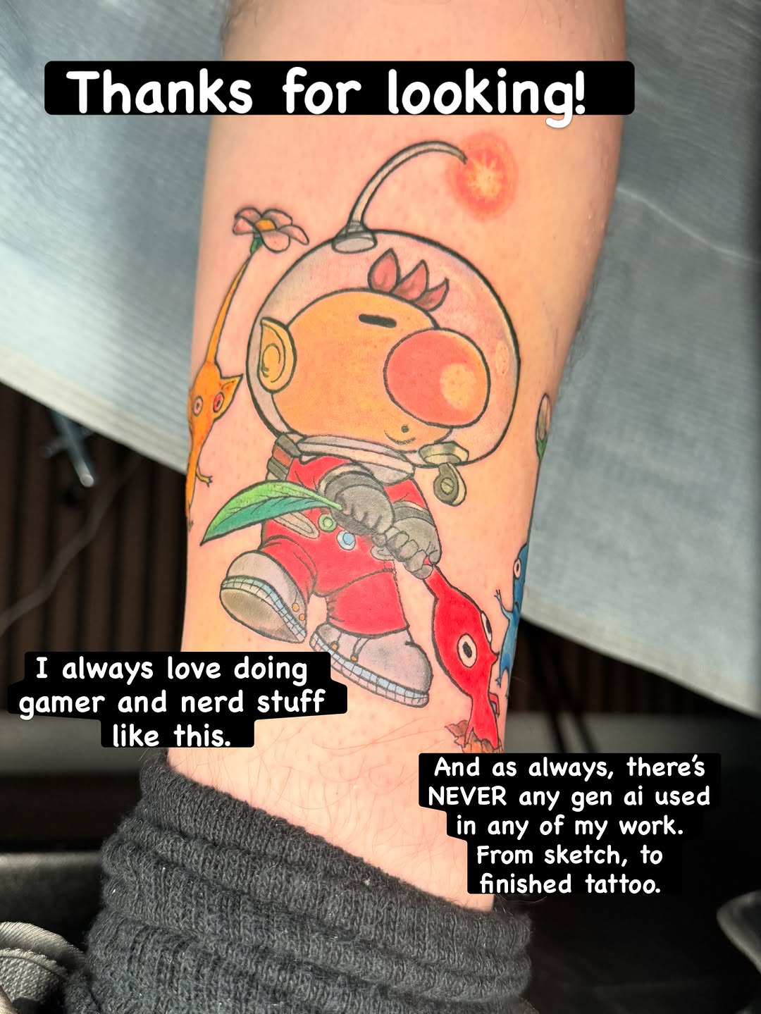 Tattoo by @petal.and.pigment.tattoos — anime