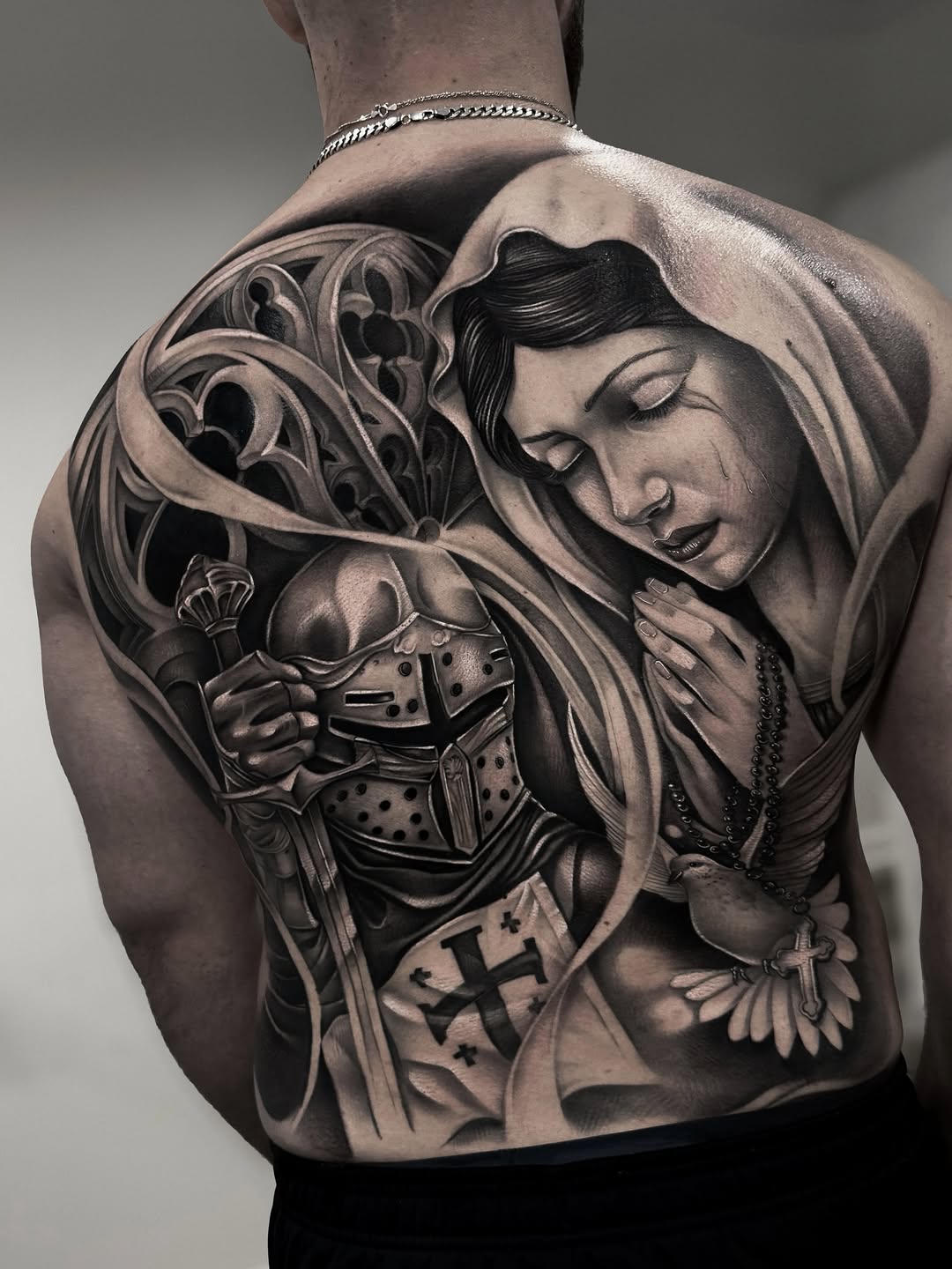 Tattoo by @rinktattoos — realism, black_and_grey