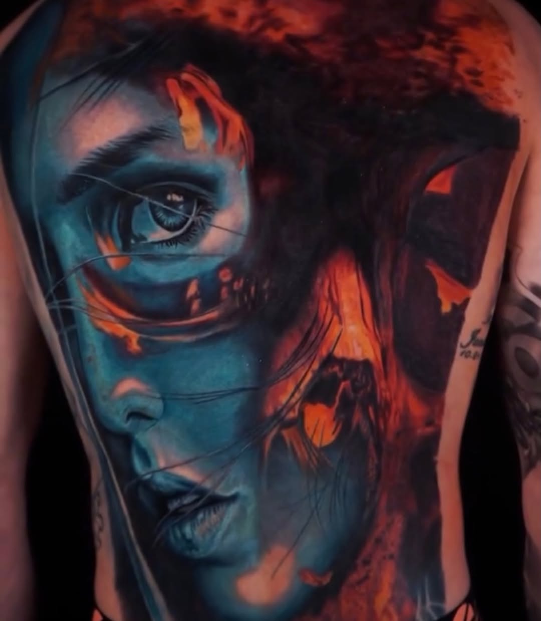 Surrealism tattoo on the shoulder by B R A D C H A R L e S