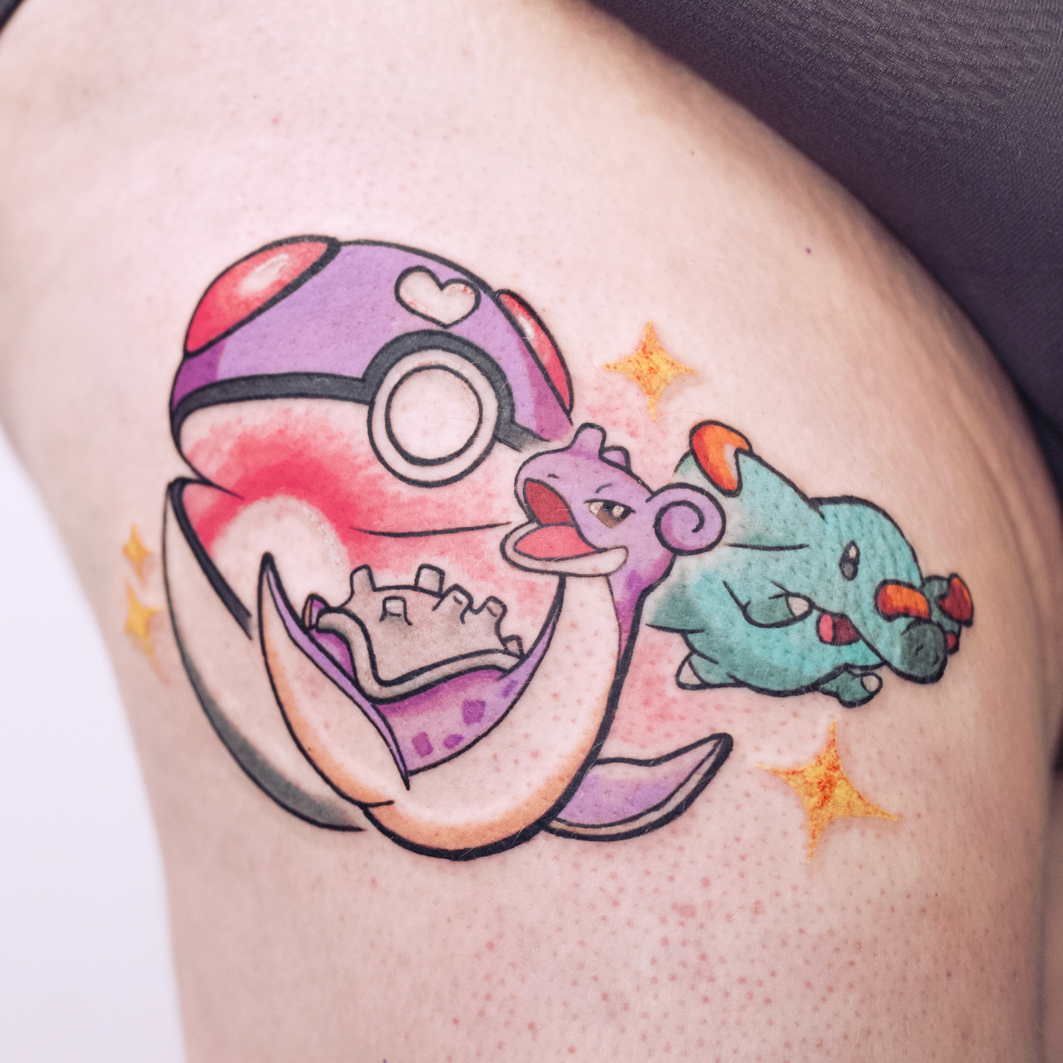Tattoo by @umbra.inks — watercolor, anime