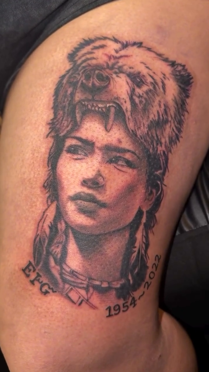 Tattoo by @artofwave5 — realism, black_and_grey