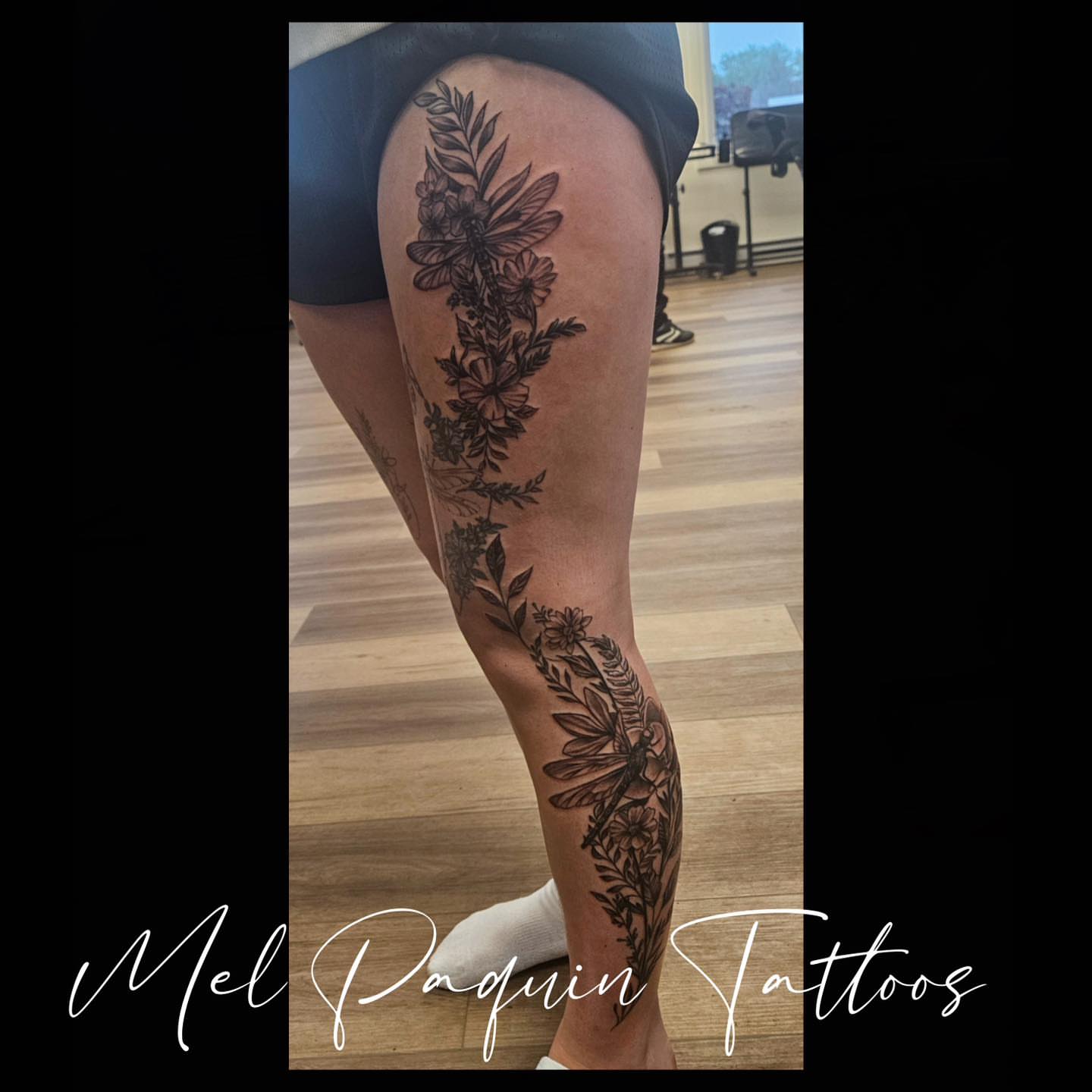 Tattoo by @melpaquintattoos — black_and_grey