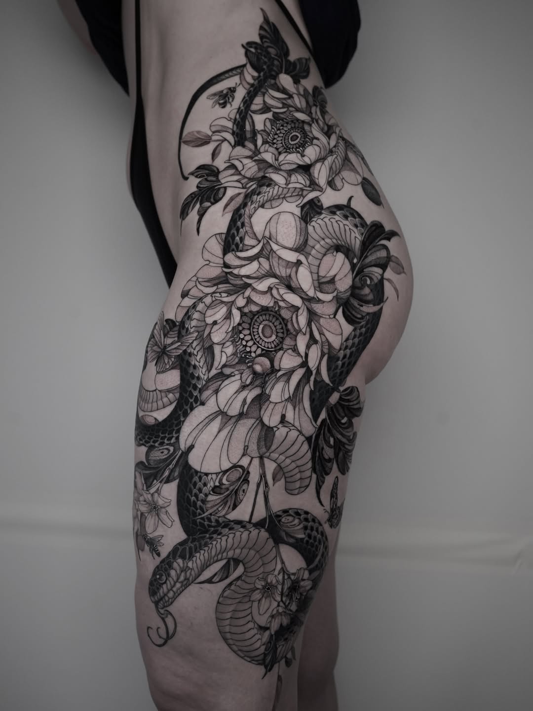 Tattoo by @inkidu_drew — black_and_grey, realism