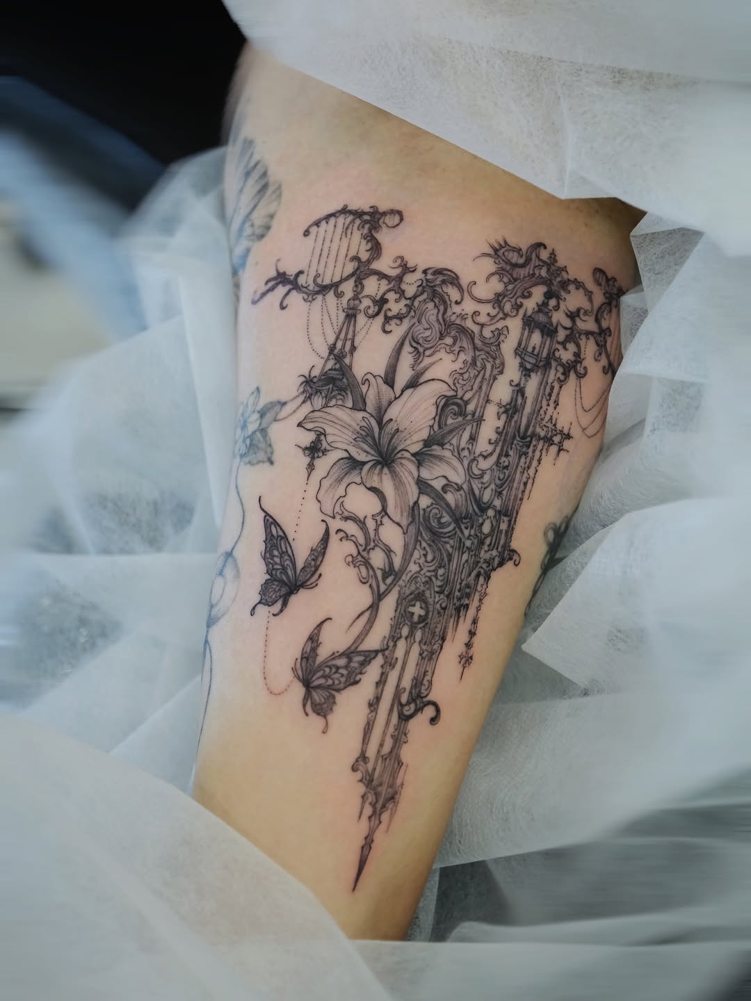 Tattoo by @mj_inkflow — fine_line, black_and_grey