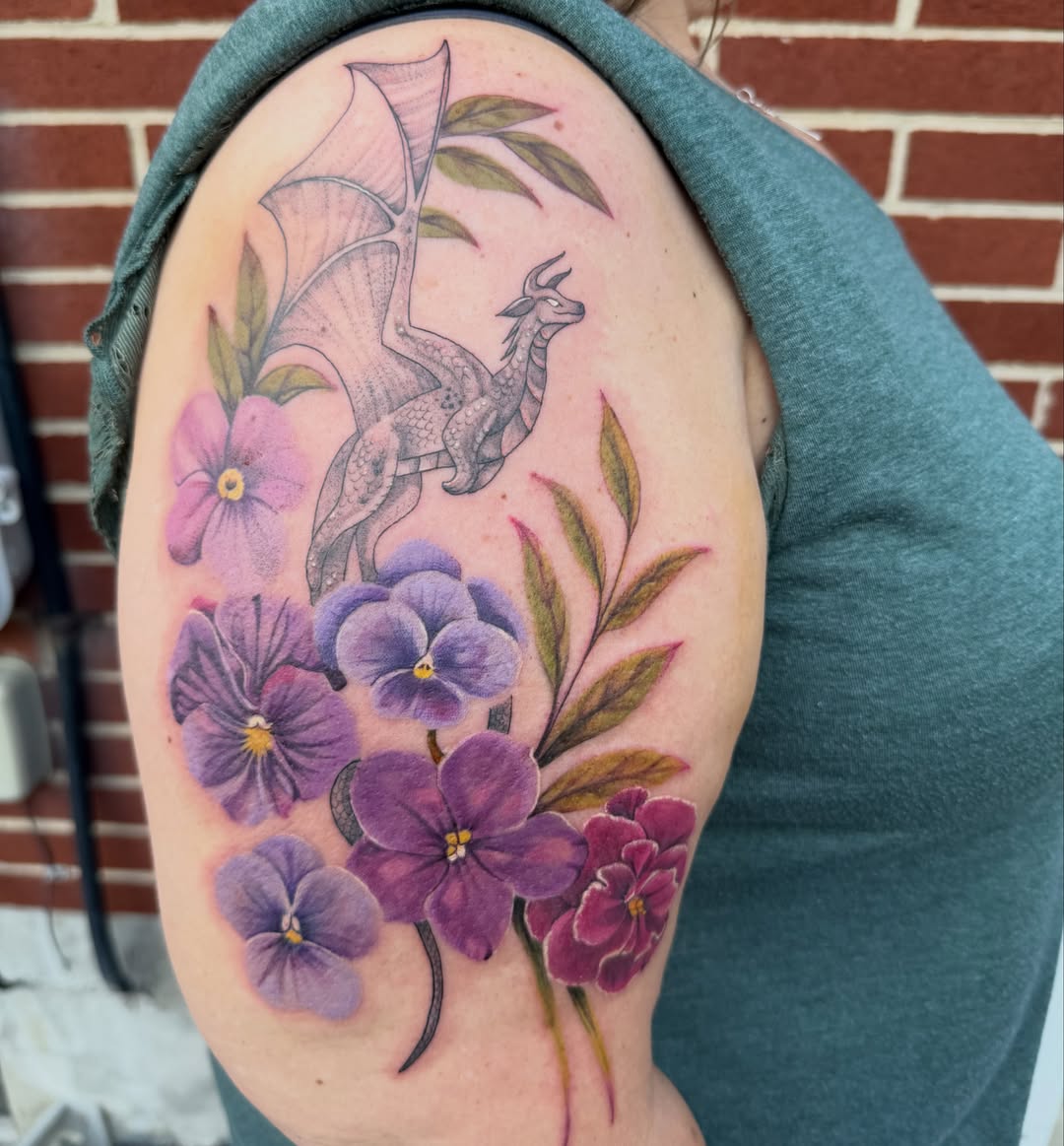 Tattoo by @lizard_aullie_tattoos — realism, dotwork