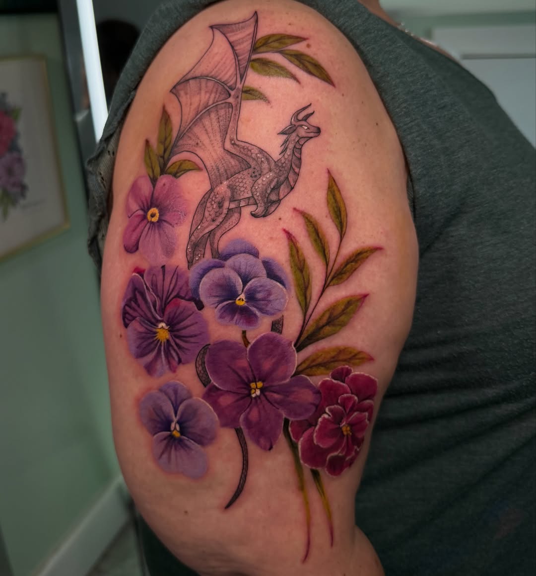 Tattoo by @lizard_aullie_tattoos — realism, dotwork