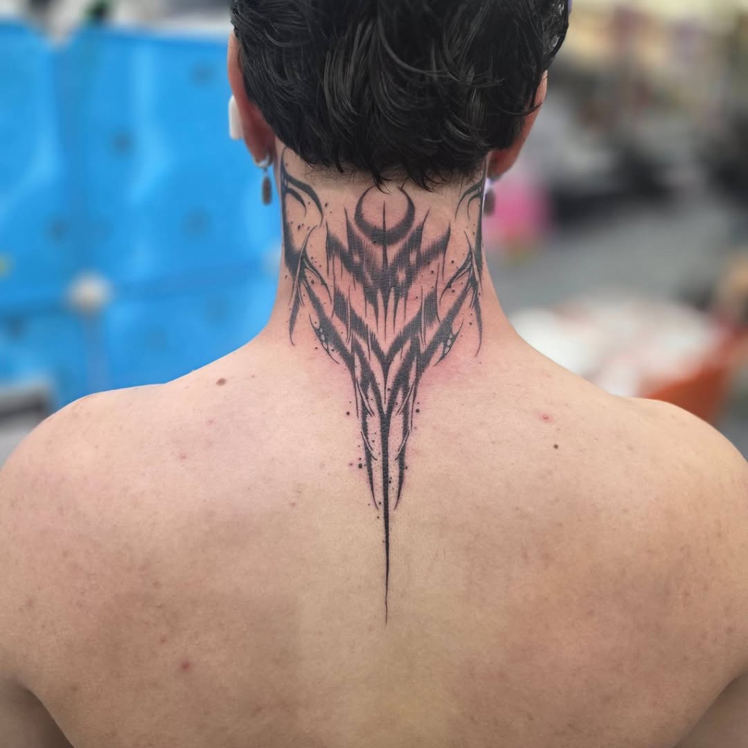 Tattoo by @noposfucktattoos — blackwork, ornamental