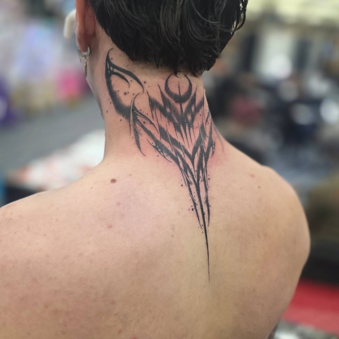 Tattoo by @noposfucktattoos — blackwork, dotwork