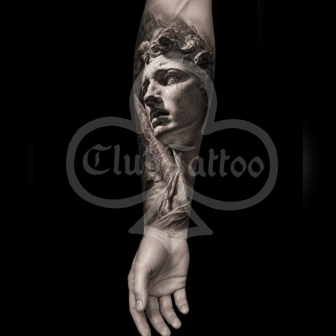 Tattoo by @lmt_customink — realism, black_and_grey