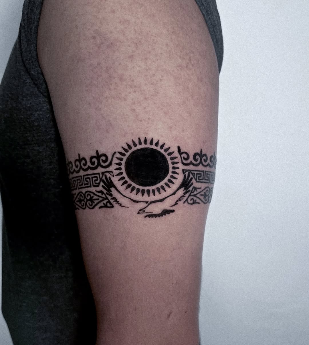 Tattoo by @ashleygreenetattoos — blackwork, geometric