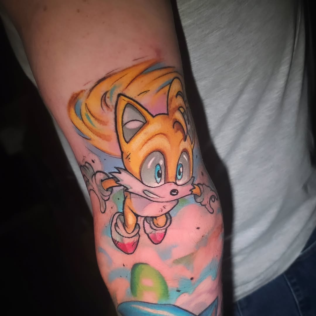 Tattoo by @codygower88 โ new_school, anime