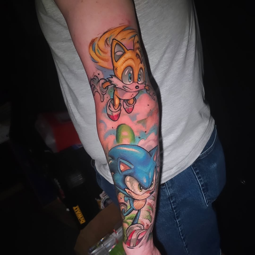 Tattoo by @codygower88 โ new_school, anime