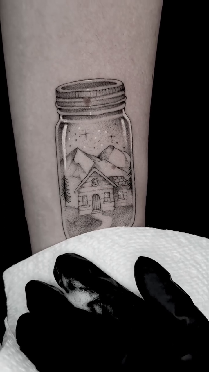 Tattoo by @inkedby_daltonalexandria — fine_line, black_and_grey