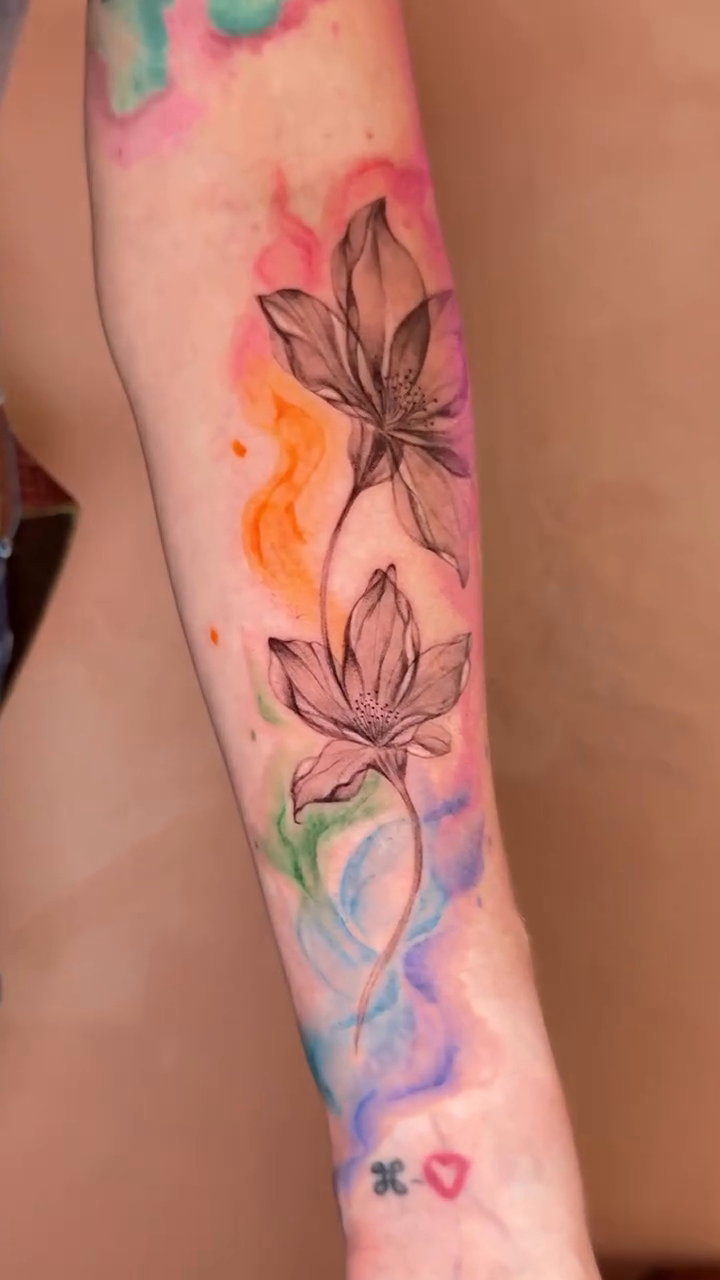 Tattoo by @alenanebotattoos — fine_line, watercolor
