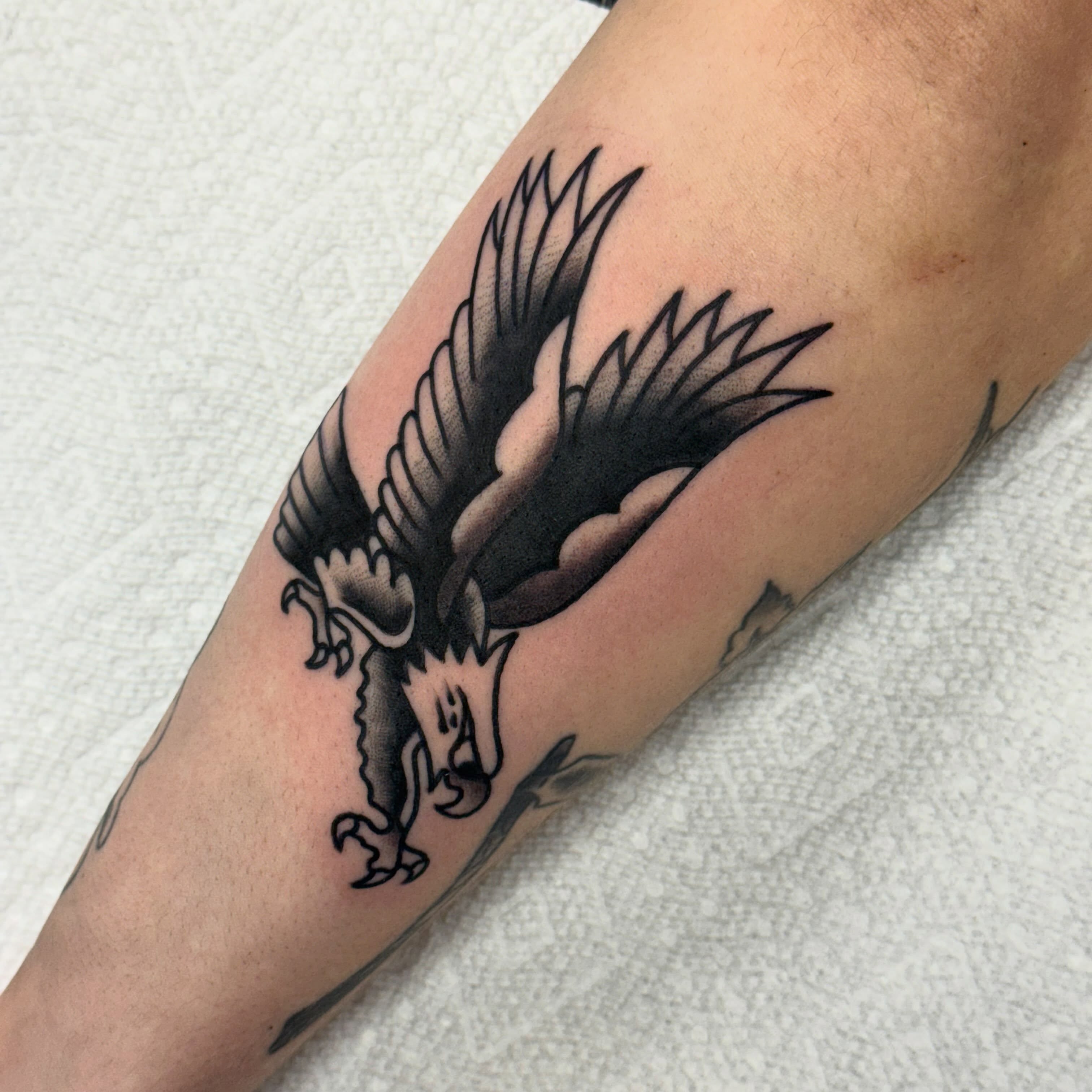 Tattoo by @benkrasowtattoo — black_and_grey