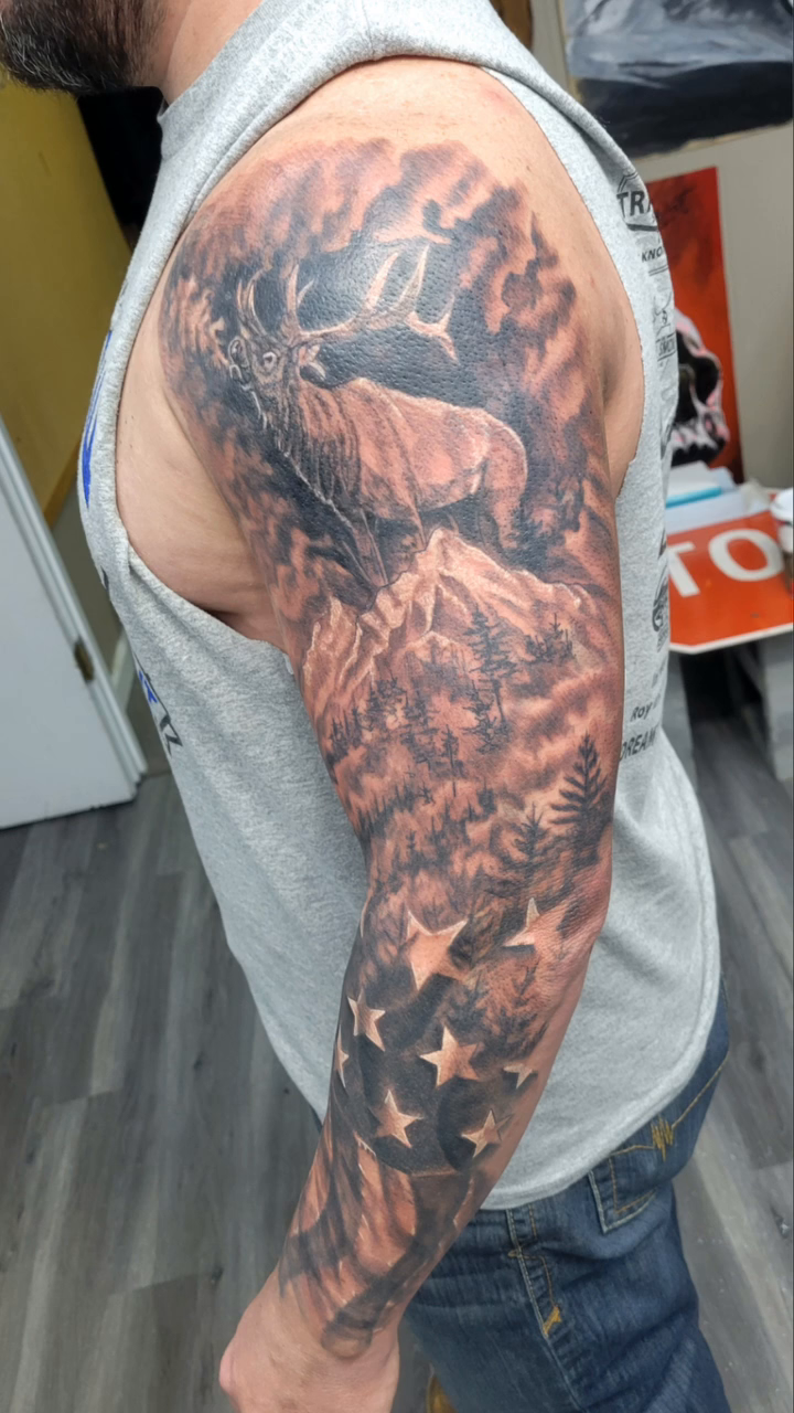 Tattoo by @d_stewart_76 — realism, black_and_grey