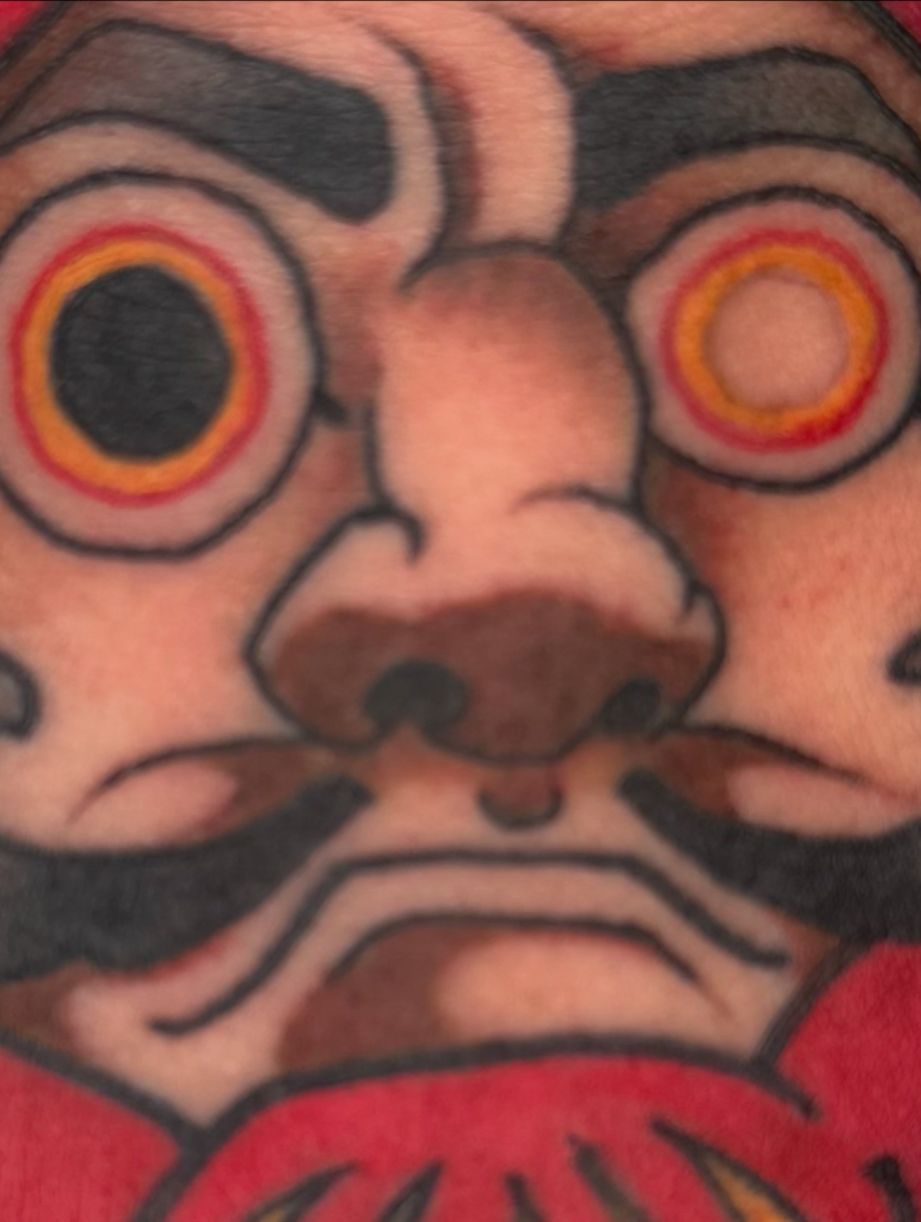 Mask American traditional tattoo by Casket