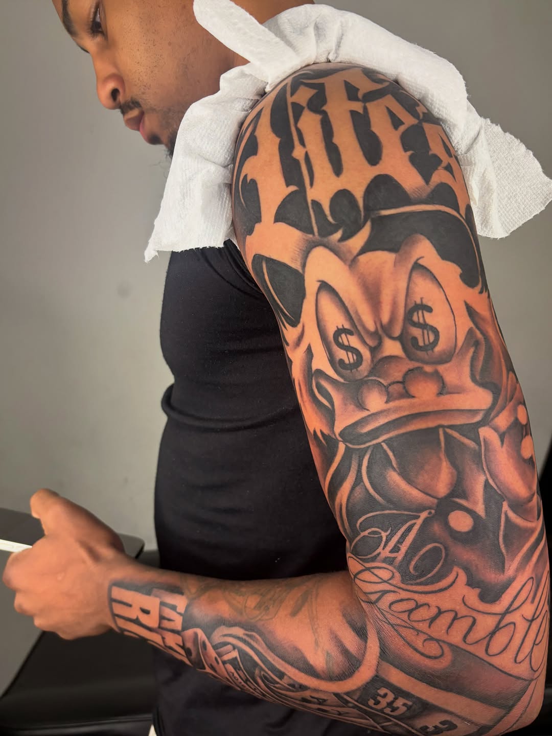 Tattoo by @10ktop_ink — chicano, lettering_script