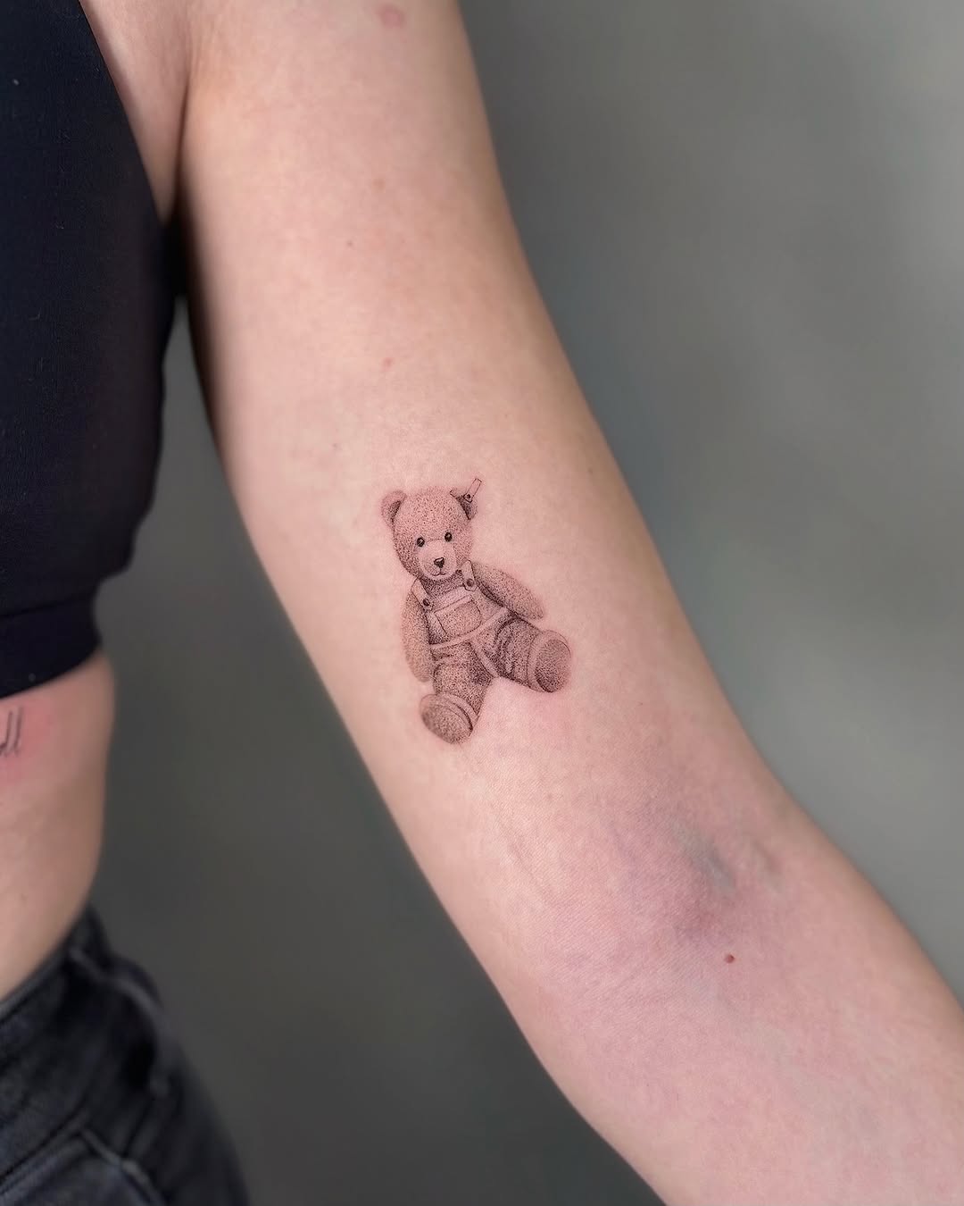 Tattoo by @ragebabytattoo — dotwork, realism