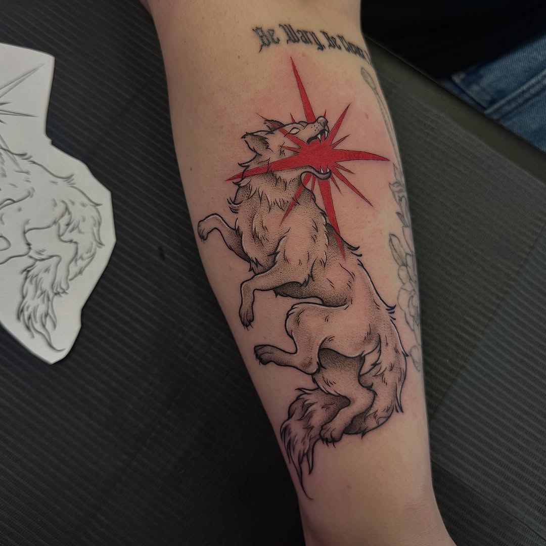 Tattoo by @kat.b.tattoos โ dotwork, black_and_grey