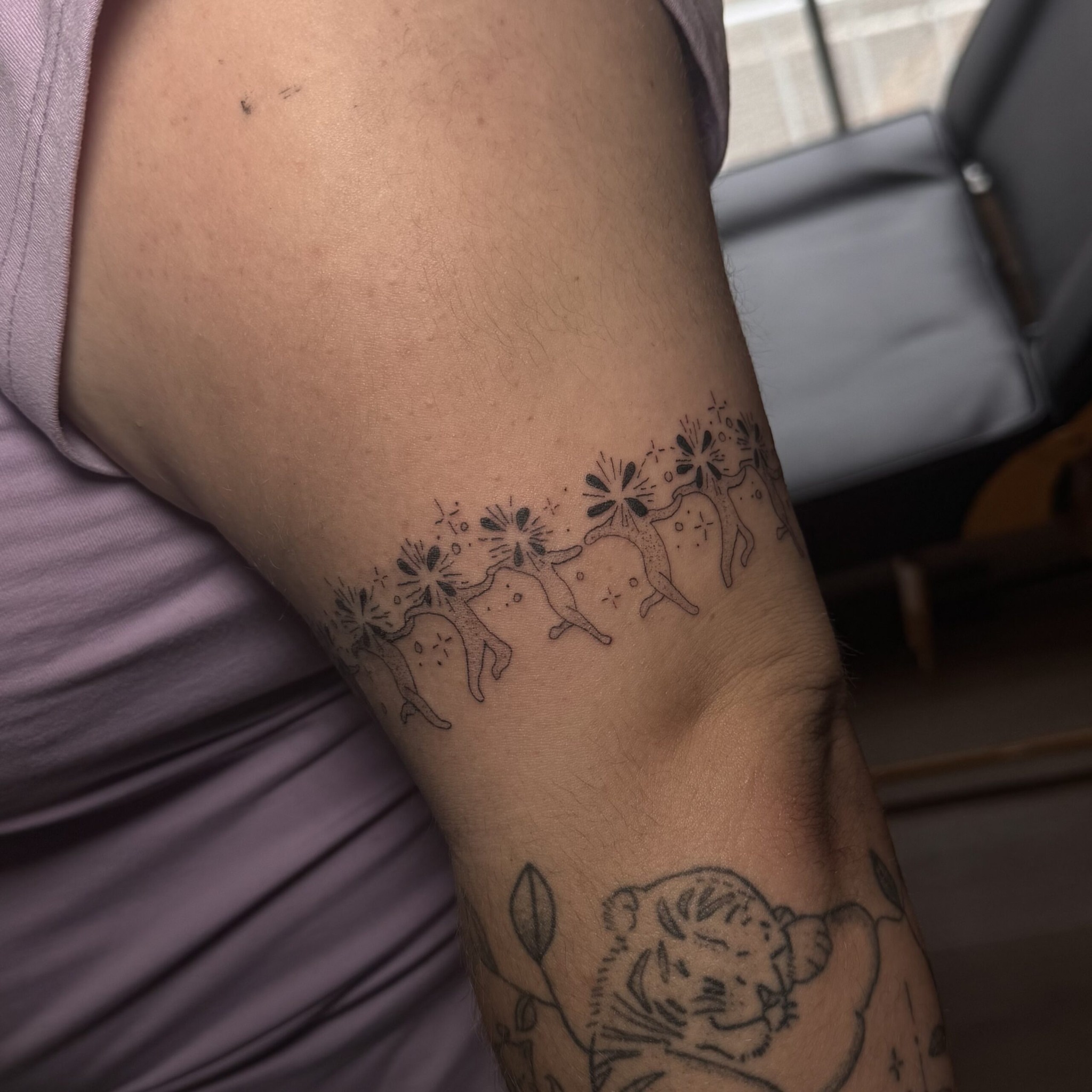 Tattoo by @elvineink — dotwork