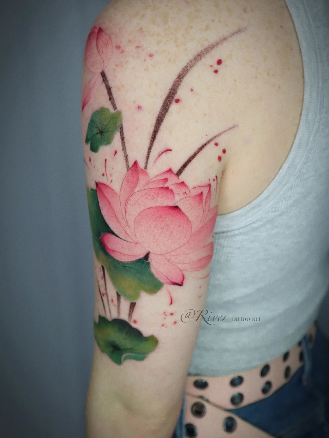 Tattoo by @rivertattooart — realism, watercolor