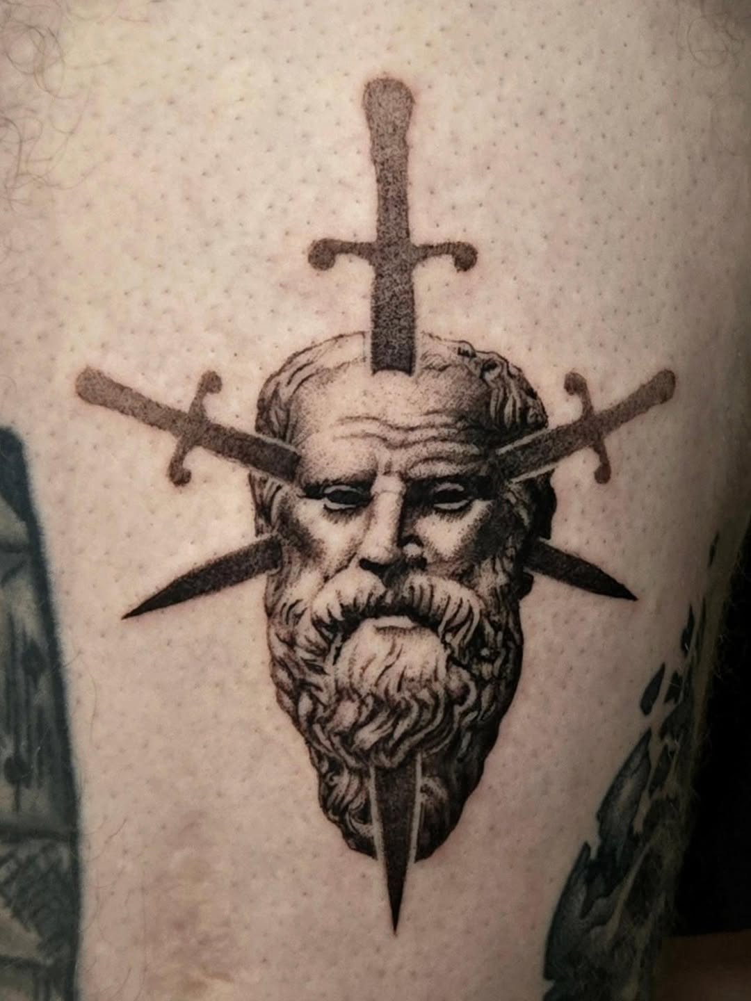 Tattoo by @pearthebeartattoo โ realism, black_and_grey