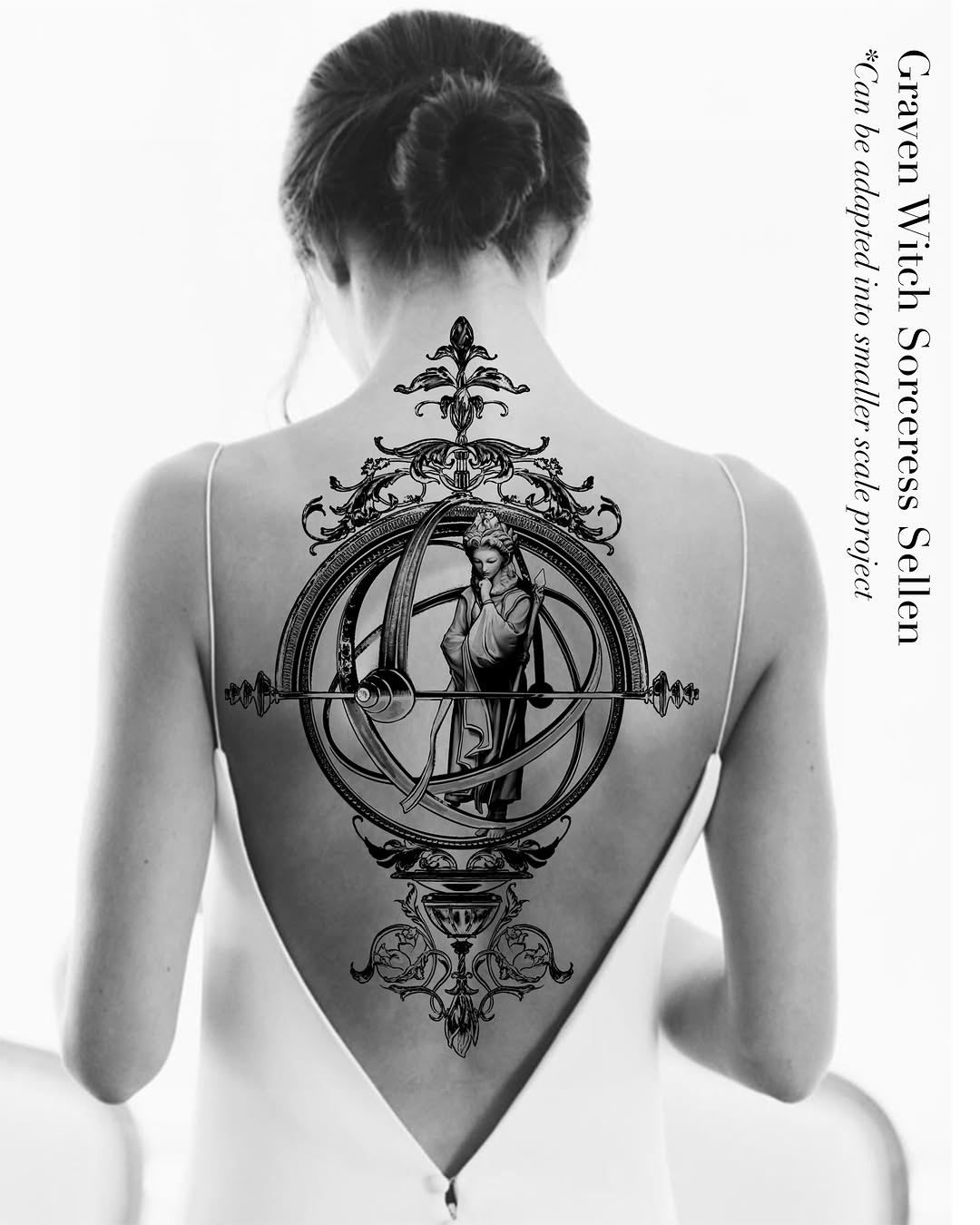Astrolabe with a figure tattoo on the back by ๐๐ฆ๐ฐ๐ฆ๐